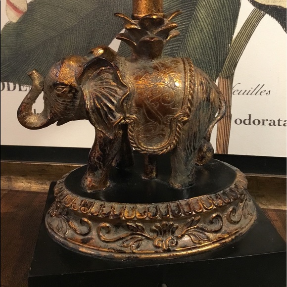 VTG Gold Elephant Lamp - Picture 2 of 8